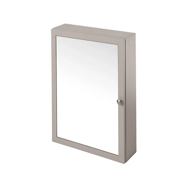 acheter Castorama Armoire De Salle De Bains Avec Miroir GoodHome Perma Taupe L. 50 Cm 1