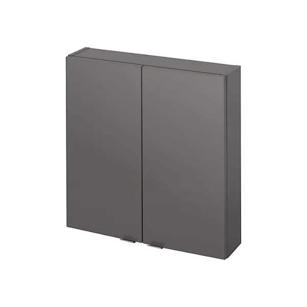 grande qualité Castorama Armoire De Salle De Bains Faible Profondeur GoodHome Imandra Gris Taupé L.60 X H.60 X P.15 Cm 1