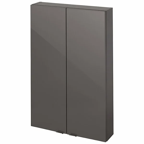 excellente qualité Castorama Armoire De Salle De Bains Faible Profondeur GoodHome Imandra Gris Taupé L.60 X H.90 X P.15 Cm 1