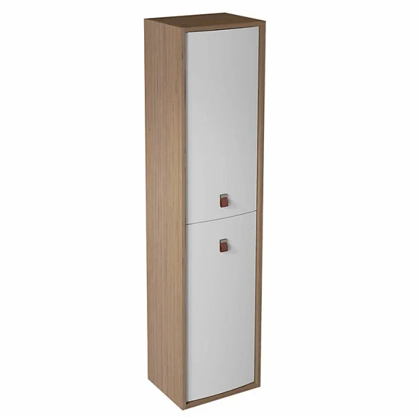 Castorama Colonne De Salle De Bains à Suspendre Ouverture Droite Havana Blanc Mat H. 160 X L. 39 Cm magasin 1