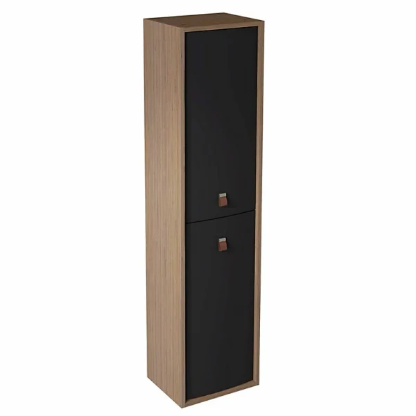 Castorama Colonne De Salle De Bains à Suspendre Ouverture Droite Havana Noir Mat H. 160 X L. 39 Cm fashioniable 1