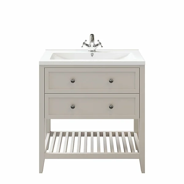 Castorama Ensemble L.80 Cm Meuble Sous Vasque Perma Gris à Poser + Plan Vasque Nira Céramique Blanc Acheter Maintenant 1