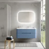 Castorama Ensemble Salle De Bains L. 119 Cm Meuble Sous Vasque Bleu Mat + Plan Vasque Blanc Mat Alba remise en ligne 7
