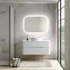 Castorama Ensemble Salle De Bains L. 119 Cm Meuble Sous Vasque + Plan De Toilette Blanc Mat Alba soldes magasin 5