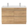 Castorama Ensemble Salle De Bains L.120 Cm Meuble à Suspendre Imandra Blanc Brillant + Plan Vasque Résine Blanc qualité supérieure 7
