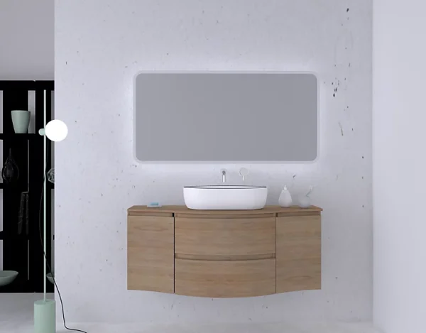 Castorama Ensemble Salle De Bains L.138 Cm Meuble Sous Vasque + Plan De Toilette Central Effet Bois Vague boutique paris 1