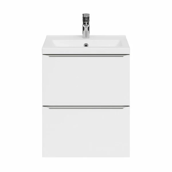 Castorama Ensemble Salle De Bains L.50 Cm Meuble à Suspendre Faible Profondeur Imandra Blanc Brillant + Plan Vasque Porcelaine Blanc remise en ligne 1