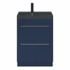 achat pas cher Castorama Ensemble Salle De Bains L.60 Cm Meuble à Suspendre Imandra Bleu Nuit Mat + Plan Vasque Résine Noir 7