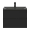 Protections acheteurs Castorama Ensemble Salle De Bains L.80 Cm Meuble à Suspendre Faible Profondeur Imandra Noir Mat + Plan Vasque Céramique Noir 5