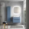 Castorama Ensemble Salle De Bains L. 84 Cm Meuble Sous Vasque Bleu Mat + Plan Vasque Blanc Mat Alba grossiste en ligne 5