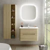 Castorama Ensemble Salle De Bains L. 84 Cm Meuble Sous Vasque Décor Bois Natuel + Plan Vasque Blanc Brillant Alba acheter 5