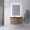 Castorama Ensemble Vague L.104 Cm Meuble Sous Vasque à Suspendre Décor Bois + Complément Droit + Plan Vasque Verre Noir Mat se précipiter pour acheter 5