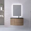 Castorama Ensemble Vague L.104 Cm Meuble Sous Vasque à Suspendre Décor Bois + Complément Gauche + Plan Vasque Verre Noir Mat Protections acheteurs 7
