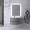 Castorama Ensemble Vague L.104 Cm Meuble Sous Vasque à Suspendre Kaki Mat + Complément Droit + Plan Vasque Verre Blanc Protections acheteurs 5