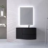 Castorama Ensemble Vague L.104 Cm Meuble Sous Vasque Noir Mat à Suspendre + Complément Gauche + Plan Vasque Verre Noir Mat achat 7
