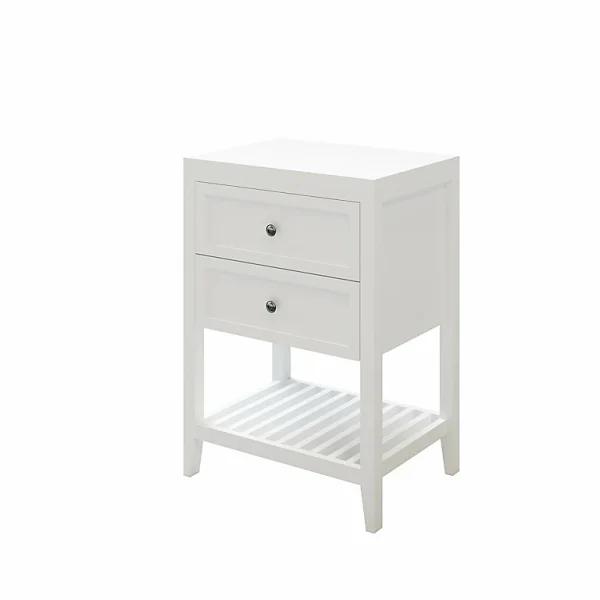 Castorama Meuble Sous Vasque à Poser 2 Tiroirs GoodHome Perma Blanc 60 Cm + Plan De Toilette dernières 1