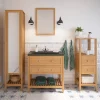 Castorama Meuble Sous Vasque à Poser 2 Tiroirs GoodHome Perma Chêne 80 Cm + Plan Vasque Noir GoodHome Nira l'unique style 7