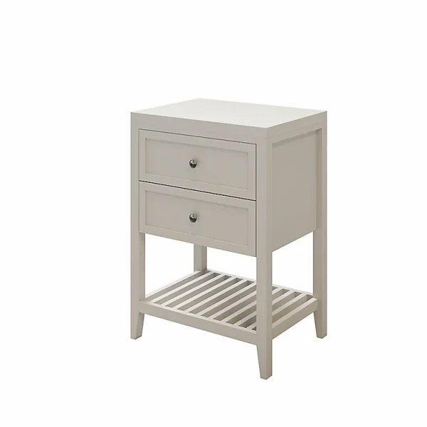 fashioniable Castorama Meuble Sous Vasque à Poser 2 Tiroirs GoodHome Perma Taupe 60 Cm + Plan De Toilette 1