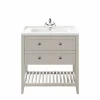 Castorama Meuble Sous Vasque à Poser 2 Tiroirs GoodHome Perma Taupe 80 Cm + Plan Vasque Lana magasin solde 5