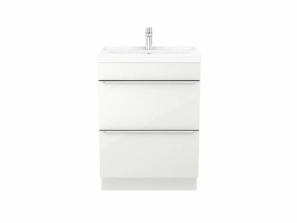 Top ventes Castorama Meuble Sous Vasque à Poser GoodHome Imandra Blanc 60 Cm + Plan Vasque Mila 1