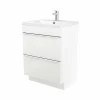 magasin pas cher Castorama Meuble Sous Vasque à Poser GoodHome Imandra Blanc 60 Cm + Plan Vasque Nira 5