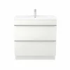 boutique pas cher Castorama Meuble Sous Vasque à Poser GoodHome Imandra Blanc 80 Cm + Plan Vasque Nira 7