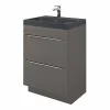 Castorama Meuble Sous Vasque à Poser GoodHome Imandra Gris 60 Cm + Plan Vasque Noir GoodHome Mila 60 Cm garantie de qualité 5