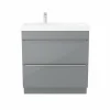 Castorama Meuble Sous Vasque à Poser GoodHome Imandra Gris 80 Cm + Plan Vasque Mila officiel 5