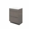 des prix incroyables Castorama Meuble Sous Vasque à Poser GoodHome Imandra Gris Taupé 60 Cm + Plan De Toilette Marloes 5