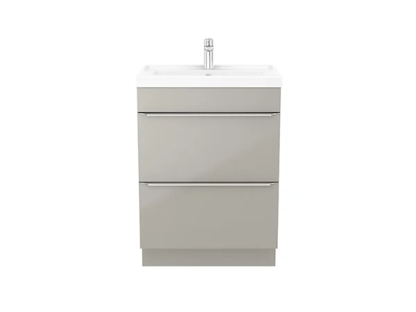 vente en ligne pas cher Castorama Meuble Sous Vasque à Poser GoodHome Imandra Taupe 60 Cm + Plan Vasque Nira 1