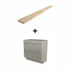 Top ventes Castorama Meuble Sous Vasque à Poser GoodHome Imandra Taupe 80 Cm + Plan De Toilette Hartland 183 Cm (à Redécouper) 5
