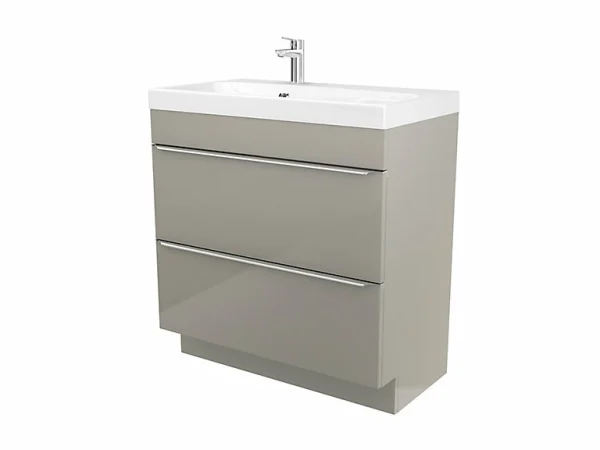 magasins pour Castorama Meuble Sous Vasque à Poser GoodHome Imandra Taupe 80 Cm + Plan Vasque Mila 1