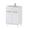 Neuve avec étiquette Castorama Meuble Sous Vasque à Poser GoodHome Ladoga Blanc 60 Cm + Plan Vasque Towan 7