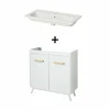 Castorama Meuble Sous Vasque à Poser GoodHome Ladoga Blanc 80 Cm + Plan Vasque Towan Top ventes 5