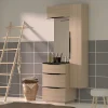 Satisfait ou Remboursé Castorama Meuble Sous Vasque à Poser Pamili Aspect Bois 60 Cm + Plan Vasque En Résine Noir 5