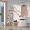 REMISE Castorama Meuble Sous Vasque à Poser Pamili Blanc Mat 80 Cm + Plan Vasque En Résine Blanc 7