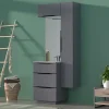 Castorama Meuble Sous Vasque à Poser Pamili Gris Anthracite Brillant 60 Cm + Plan Vasque En Résine Blanc magasin solde 7