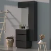 Castorama Meuble Sous Vasque à Poser Pamili Noir Mat 60 Cm + Plan Vasque En Résine Blanc Boutique 5