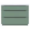 qualité supérieure Castorama Meuble Sous Vasque à Poser Pamili Vert Sauge Mat 120 Cm + Plan Double Vasque En Résine Blanc 7