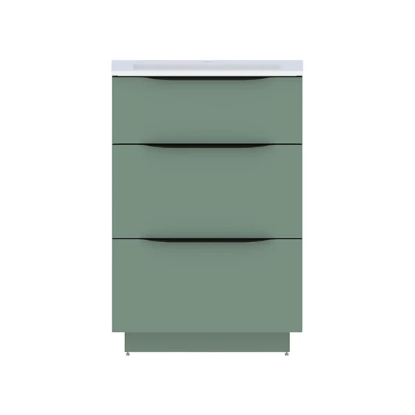 Castorama Meuble Sous Vasque à Poser Pamili Vert Sauge Mat 60 Cm + Plan Vasque En Résine Blanc Satisfait ou Remboursé 1
