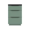 bas prix Castorama Meuble Sous Vasque à Poser Pamili Vert Sauge Mat 60 Cm + Plan Vasque En Résine Noir 5