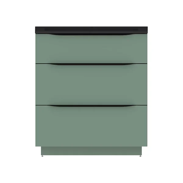 grossiste en ligne Castorama Meuble Sous Vasque à Poser Pamili Vert Sauge Mat 80 Cm + Plan Vasque En Résine Noir 1