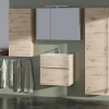 Castorama Meuble Sous-vasque à Suspendre Calao Aspect Chêne Artisan 60 Cm + Plan Vasque En Céramique Blanche beauté 5
