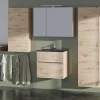 Castorama Meuble Sous-vasque à Suspendre Calao Aspect Chêne Artisan 60 Cm + Plan Vasque En Résine Noir Meilleur Prix 7