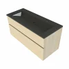 Castorama Meuble Sous Vasque à Suspendre Calao Aspect Chêne Naturel 120 Cm + Plan Vasque En Résine Noir achetez 5