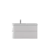 Castorama Meuble Sous Vasque à Suspendre Cooke & Lewis Voluto Blanc Version Gauche 105 Cm + Plan Vasque En Résine Vente 5