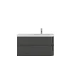 Castorama Meuble Sous Vasque à Suspendre Cooke & Lewis Voluto Gris Enthracite Version Droite 105 Cm + Plan Vasque En Résine Meilleur Prix Garanti 7
