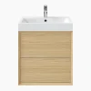 Castorama Meuble Sous Vasque à Suspendre GoodHome Avela Placage Chêne 60 Cm + Plan Vasque Duala magasin en ligne france 7