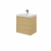 pas cher Castorama Meuble Sous Vasque à Suspendre GoodHome Avela Placage Chêne 60 Cm + Plan Vasque Mila 5