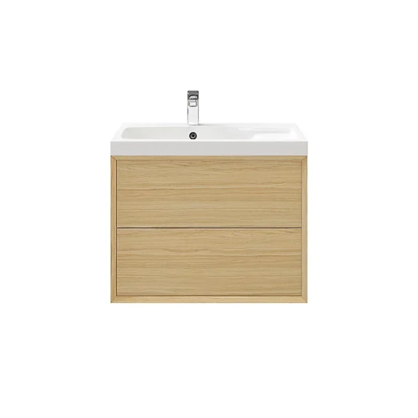 Castorama Meuble Sous Vasque à Suspendre GoodHome Avela Placage Chêne 80 Cm + Plan Vasque Mila boutiqued en ligne 1
